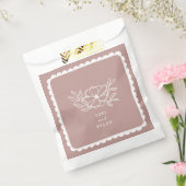 Blütenrosa Botanische Scallope Geschenktütchen (Versiegelt)