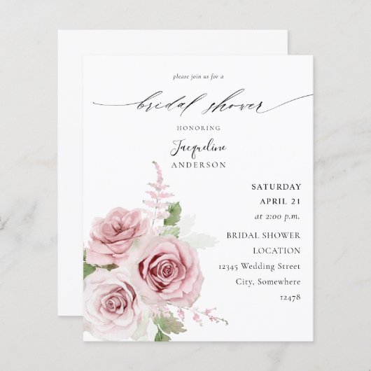 Blütenrosa Brautparty (Vorne/Hinten)