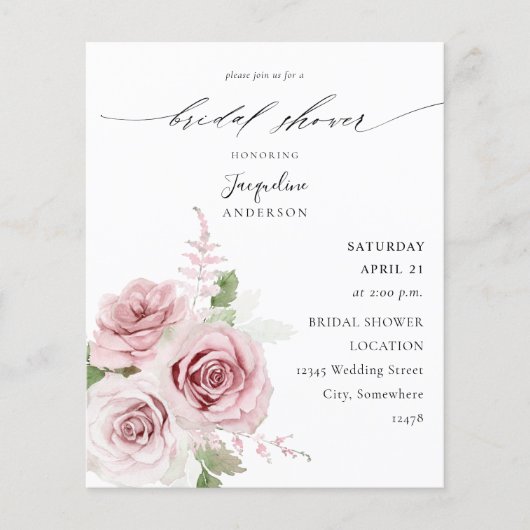 Blütenrosa Brautparty (Vorderseite)