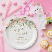 Blütenrosa Brautparty Confetti Pappteller (Party)