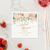 Blütenrosa Brautparty Confetti Serviette (Beispiel)