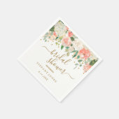 Blütenrosa Brautparty Confetti Serviette (Ecke)