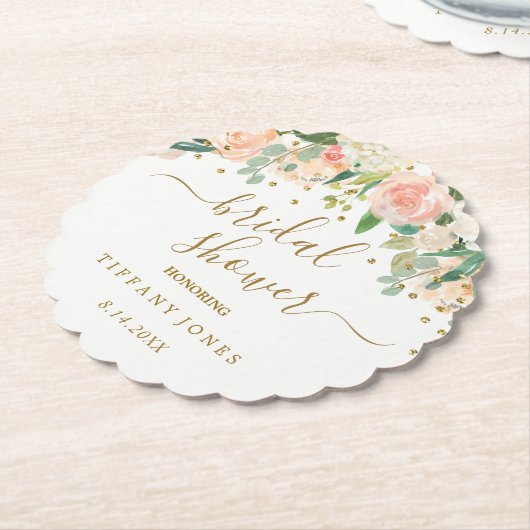 Blütenrosa Brautparty Confetti Untersetzer (angewinkelt)