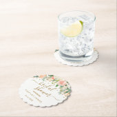 Blütenrosa Brautparty Confetti Untersetzer (Vor Ort)