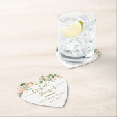 Blütenrosa Brautparty Confetti Untersetzer (Vor Ort)