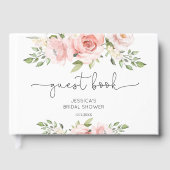 Blütenrosa Brautparty Gästebuch (Vorderseite)