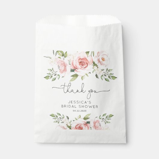 Blütenrosa Brautparty Geschenktütchen (Vorderseite)