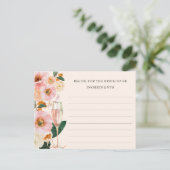 Blütenrosa Champagner Rezept für die Braut Postkarte (Stehend Vorderseite)