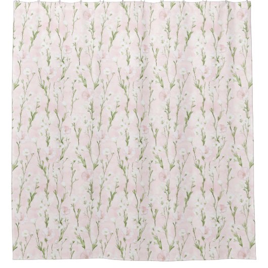 Blütenrosa Duschvorhang (Vorderseite)