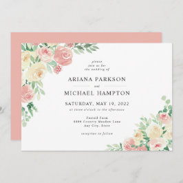 Blütenrosa Einladung