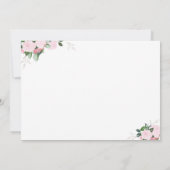 Blütenrosa| Einladung zur Feier (Rückseite)