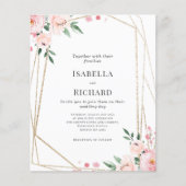Blütenrosa | Einladung zur Hochzeit (Vorderseite)