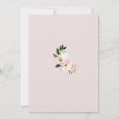 Blütenrosa elegante Babydusche Einladung (Rückseite)