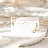 Blütenrosa erraten Sie, wie viele Bonbons es gibt Begleitkarte