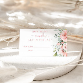 Blütenrosa erraten Sie, wie viele Bonbons sich bef Begleitkarte