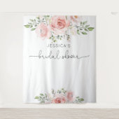 Blütenrosa Eukalyptus-Brautparty Wandteppich (Vorderseite)