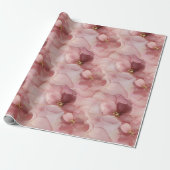 Blütenrosa Floral Geburtstag Geschenkpapier (Ungerollt)