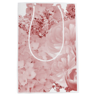 Blütenrosa Floral Mittlere Geschenktüte
