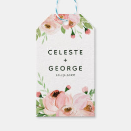 Blütenrosa Gastgeschenk Hochzeit Geschenkanhänger