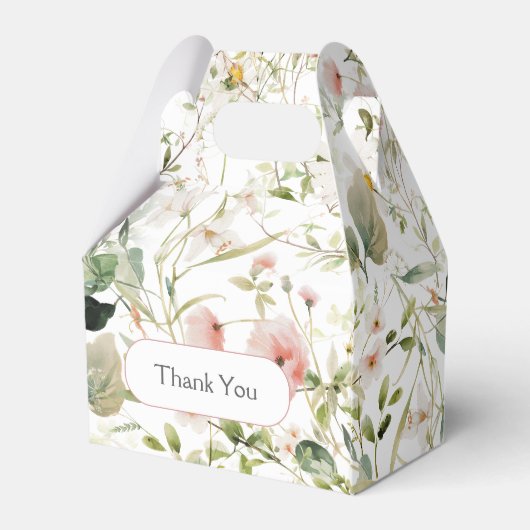 Blütenrosa Gastgeschenk Hochzeit Geschenkschachtel (Rückseite)