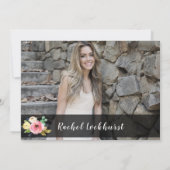 Blütenrosa Gelbe Blütenblüten verschwinden Party Einladung (Rückseite)