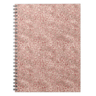 Blütenrosa Glitzy Glitzer Leopardrucke Notizblock