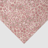 Blütenrosa Glitzy Glitzer Leopardrucke Seidenpapier (Detail)