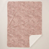 Blütenrosa Glitzy Glitzer Leopardrucke Sherpadecke (Vorderseite)