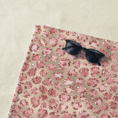 Blütenrosa Glitzy Glitzer Leopardrucke Strandtuch (Beispiel)