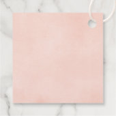 Blütenrosa Goldblortafel erste Kommune Geschenkanhänger (Rückseite)