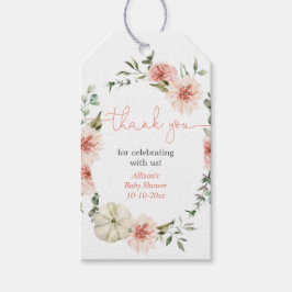 Blütenrosa Herbstdusche Blütendusche Gefallen Mark Geschenkanhänger