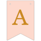 Blütenrosa Hochzeit Goldener Brautgarten Namen ein Wimpelkette (Zweite Fahne)