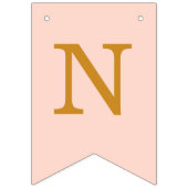 Blütenrosa Hochzeit Goldener Brautgarten Namen ein Wimpelkette (Dritte Fahne)