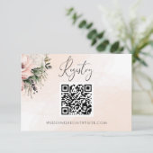 Blütenrosa Hochzeitskarte RSVP Karte (Stehend Vorderseite)