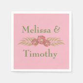 Blütenrosa im Hintergrund Serviette (Vorderseite)