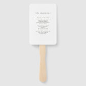 Blütenrosa | Imitats Gold Geometric Wedding Fächer (Rückseite)