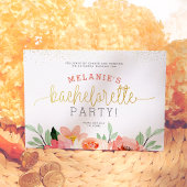 Blütenrosa Junggeselinnen-Abschied Beilage Einladung