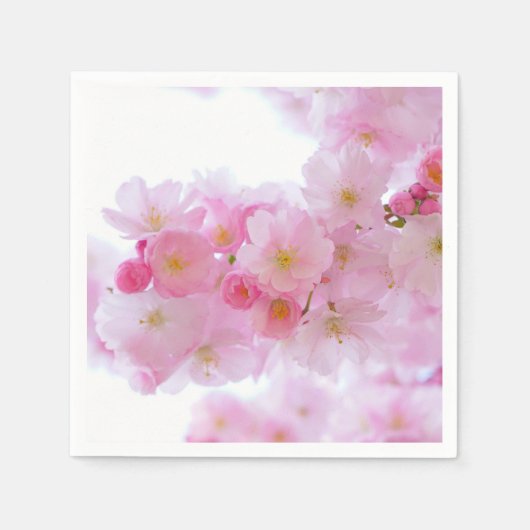 Blütenrosa Kirschblüten Serviette (Vorderseite)