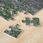 Blütenrosa Kirschblütenbaum mit Holz Puzzle (Seite)