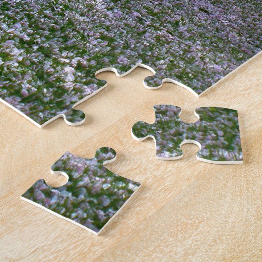 Blütenrosa Kirschblütenbaum mit Holz Puzzle (Seite)