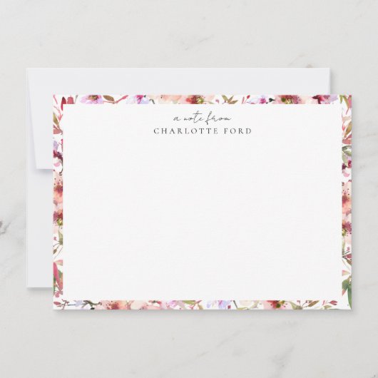 Blütenrosa Kirsche blüht Blütenrahmen Mitteilungskarte (Vorderseite)