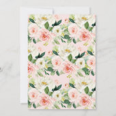 Blütenrosa Kürbisbrunnendusche Einladung (Rückseite)