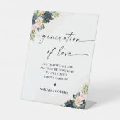 Blütenrosa Liebe-Zeichen Sockelschild (Vorderseite)