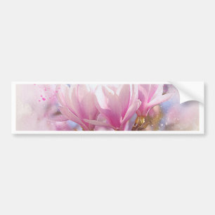 Blütenrosa Lila Magnolien - Frühjahrswoche Blume Autoaufkleber