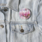 Blütenrosa Lila Magnolien - Frühjahrswoche Blume Button (Beispiel)