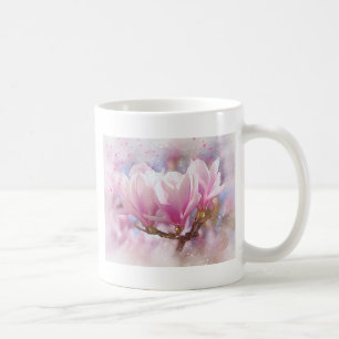 Blütenrosa Lila Magnolien - Frühjahrswoche Blume Kaffeetasse