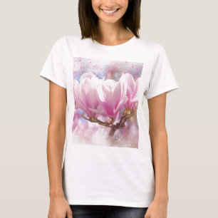 Blütenrosa Lila Magnolien - Frühjahrswoche Blume T-Shirt