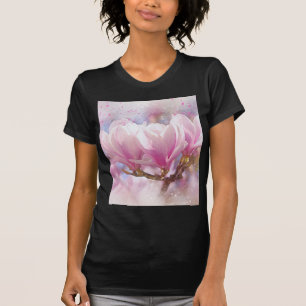 Blütenrosa Lila Magnolien - Frühjahrswoche Blume T-Shirt