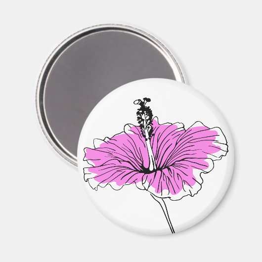 Blütenrosa Magnet (Vorderseite/Rückseite)