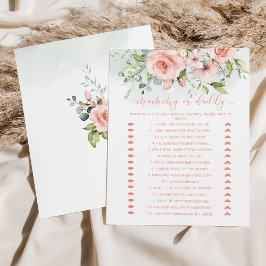 Blütenrosa Mama oder Papa-Baby-Duschgame